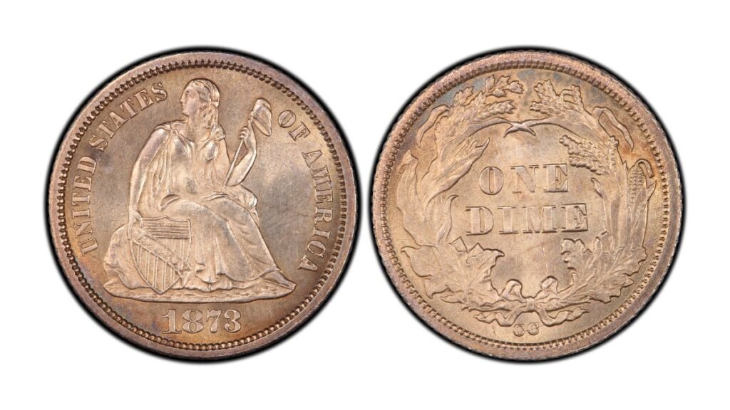 1873-CC Liberty Seated Dime (No Arrows)